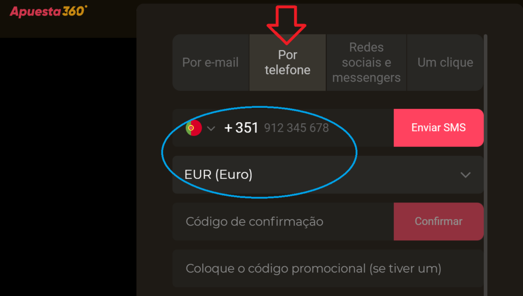 Registro no Apuesta360 App
